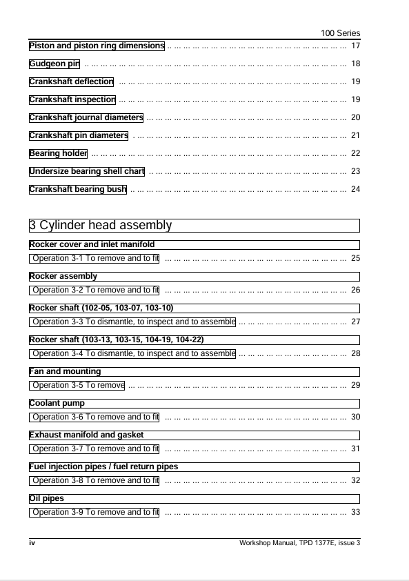 JCB Perkins 100 Series 102-05, 103-07, 103-10 Manual PDF