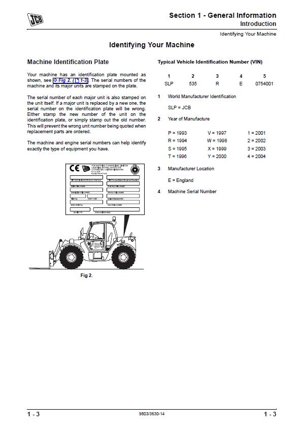 JCB Side Engine Loadall Technical Repair Manual & Wiring Diagrams