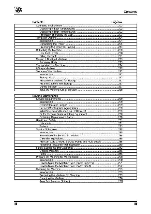 JCB Side Engine Tier 4i Loadalls Operator Manual PDF