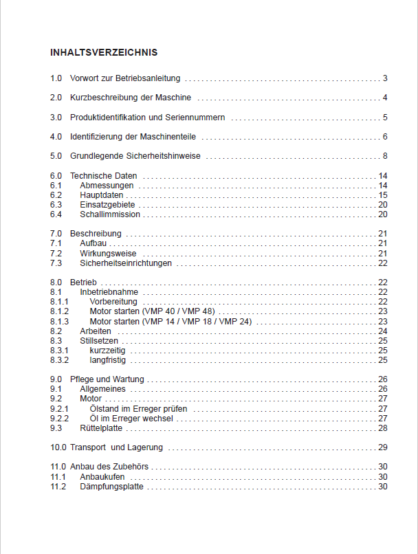 JCB VMP 14 – VMP 48 Plate Compactor Operating Instructions