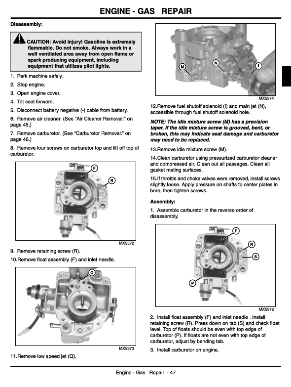 John Deere 1420-1565 Front Mower Workshop Repair Manual TM1806 PDF