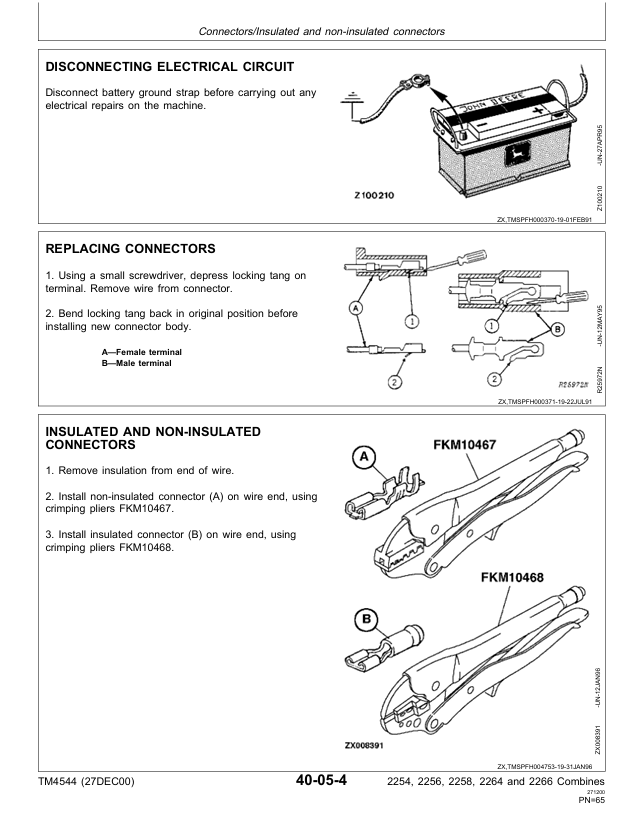 John Deere 2254, 2256, 2258, 2264 & 2266 Technical Service Manual PDF