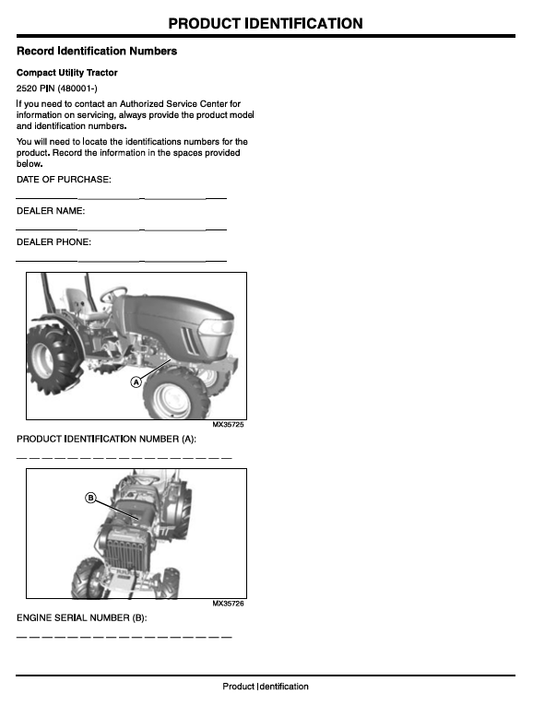 John Deere 2520 Operator Manual PDF | Compact Utility Tractor Guide