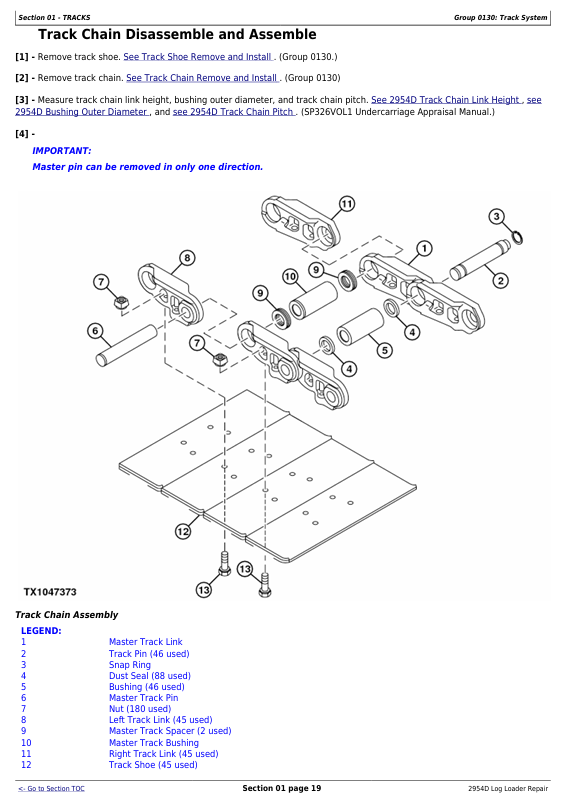 John Deere 2954D Log Loader Technical Service Manual PDF