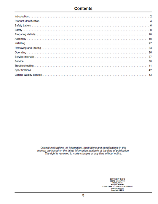 John Deere 2 & 3 Bag Material Collection System Operator Manual OMTCU33004