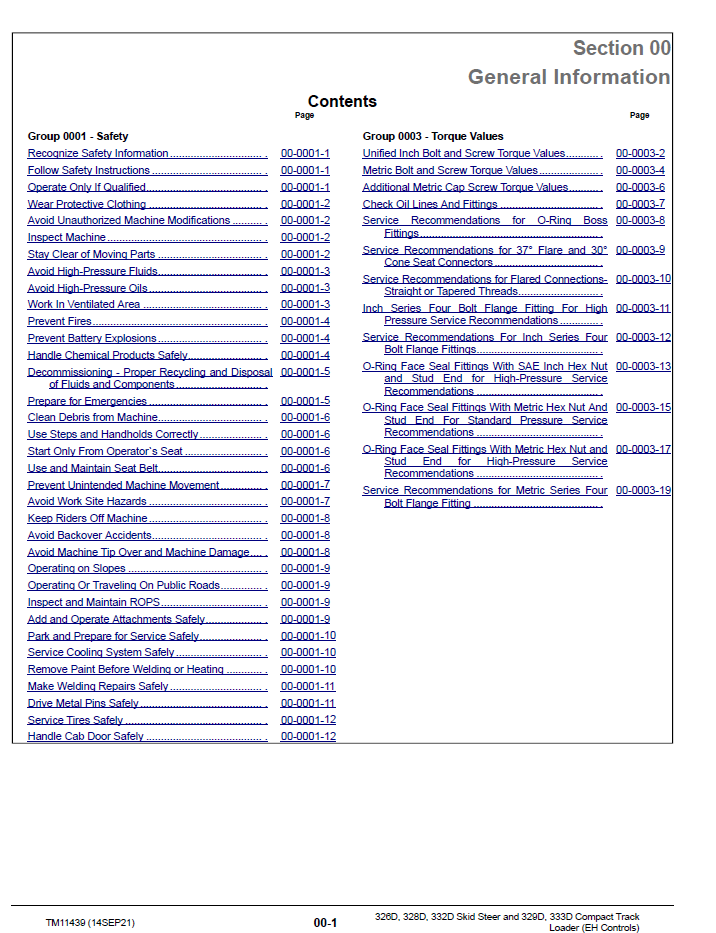 John Deere 326D 328D 329D 332D 333D Workshop Repair Manual PDF