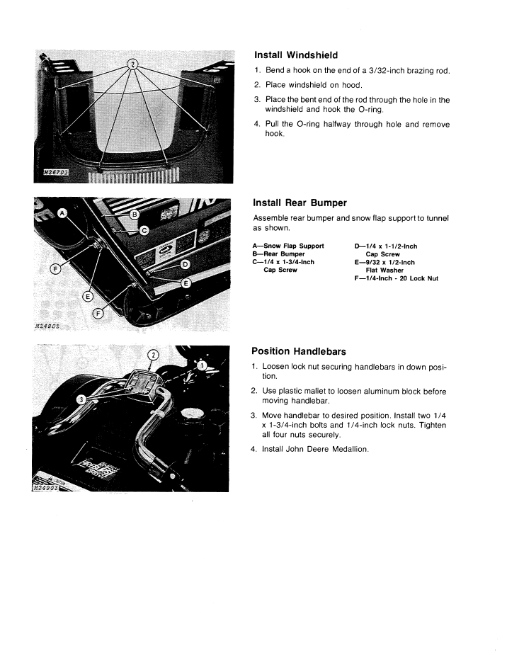 John Deere 340 Trailfire LX Snowmobile Operation & Service Guide OMM69139