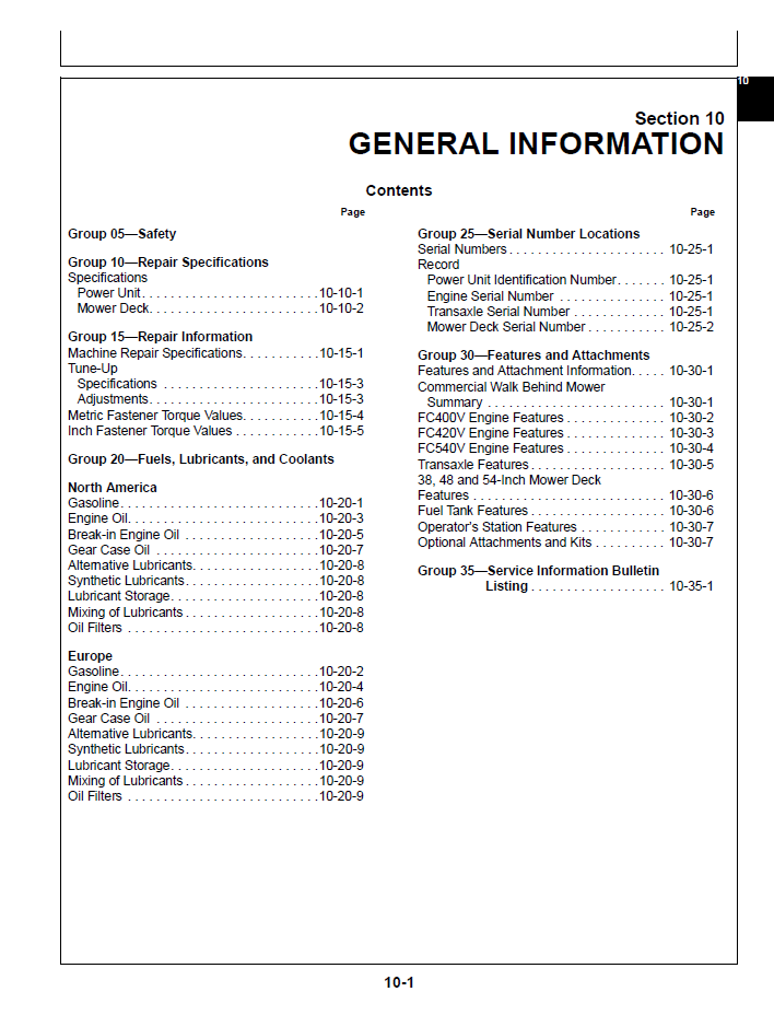 John Deere 38–54 Inch Mower Maintenance & Repair Manual TM1488