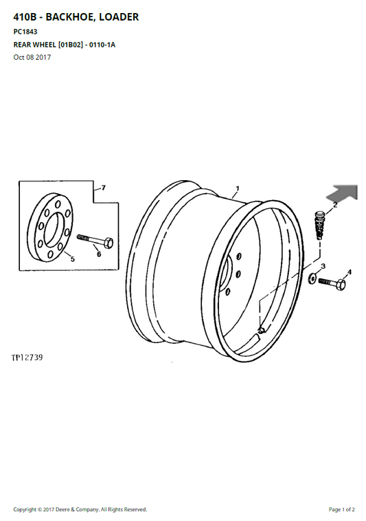 John Deere 410B PC1843 OEM Parts Manual | Backhoe Loader Catalogue
