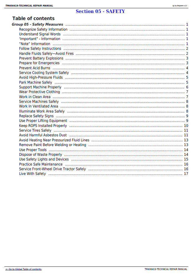 John Deere 5075G–5100G Tractor Manual | Complete Technical Repair Guide