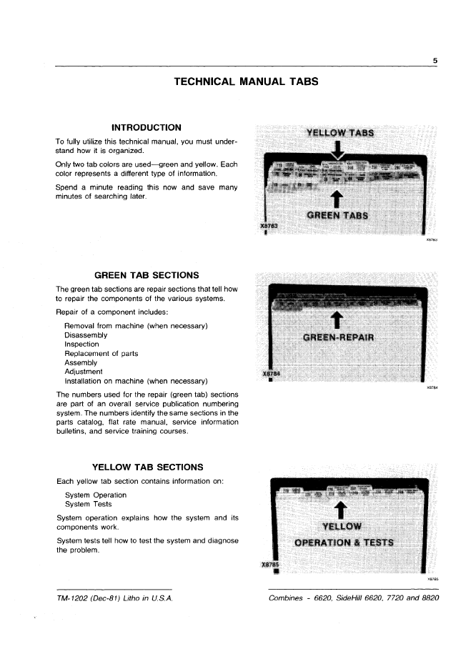 John Deere 6000–8000 Series Combine Complete Technical Manual Download