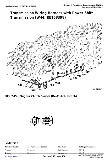 John Deere 6010 to 6910 Tractor Workshop, Diagnosis & Testing Manual TM4552