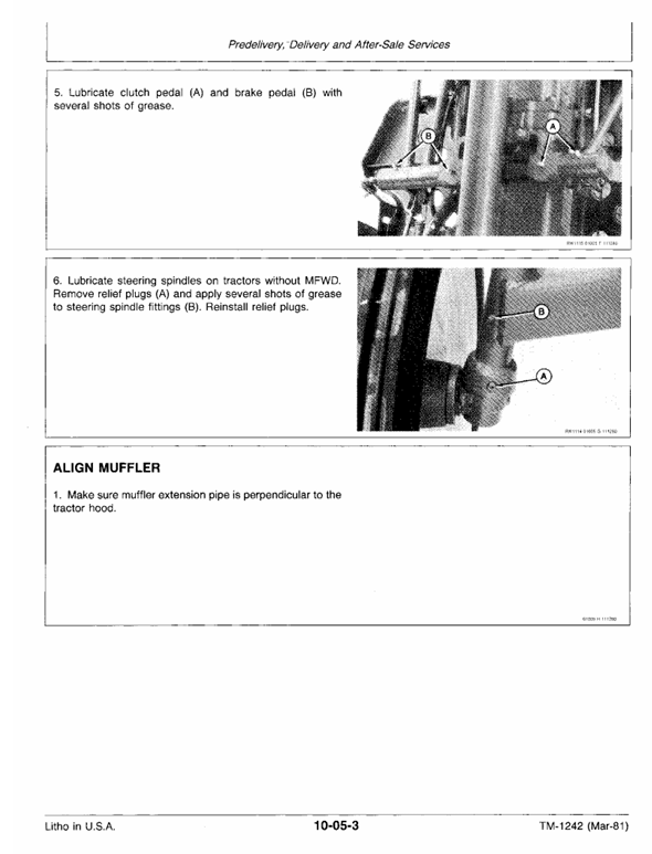 John Deere 650/750 Tractor Technical Manual TM1242 – Maintenance Guide