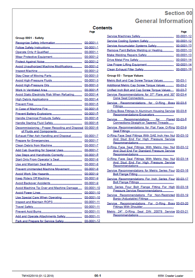 John Deere 655K Crawler Loader Factory Technical Manual PDF