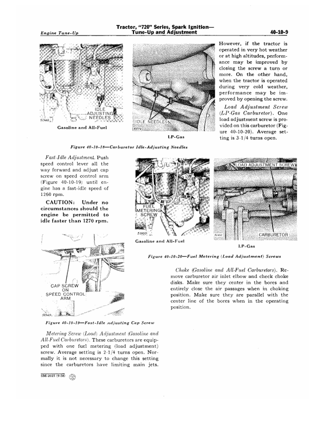 John Deere 720 Series Spark Ignition Tractor SM2025 Technical Service Guide