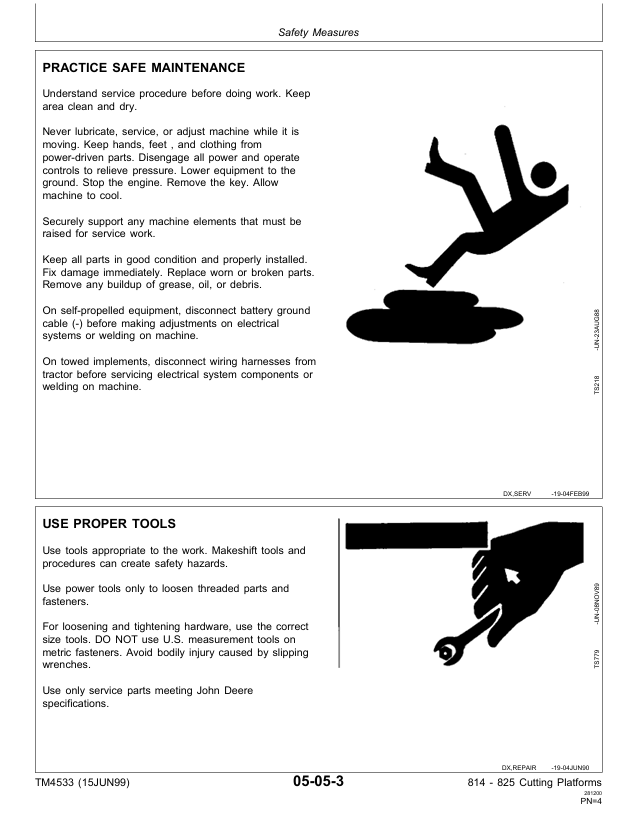 John Deere 814-825 Workshop & Maintenance Manual Technical Guide