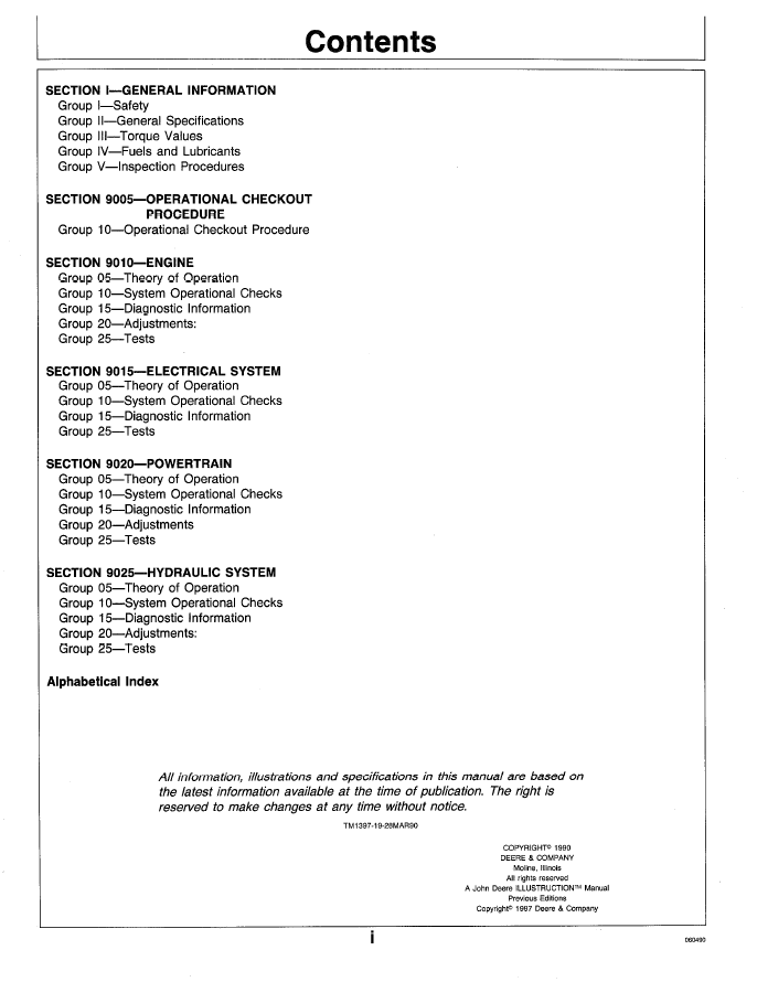 John Deere 84 Loader Operation, Testing & Diagnostics Manual