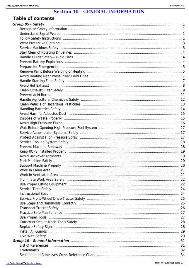 John Deere 8R Tractor Repair Manual TM110319 – Service Guide
