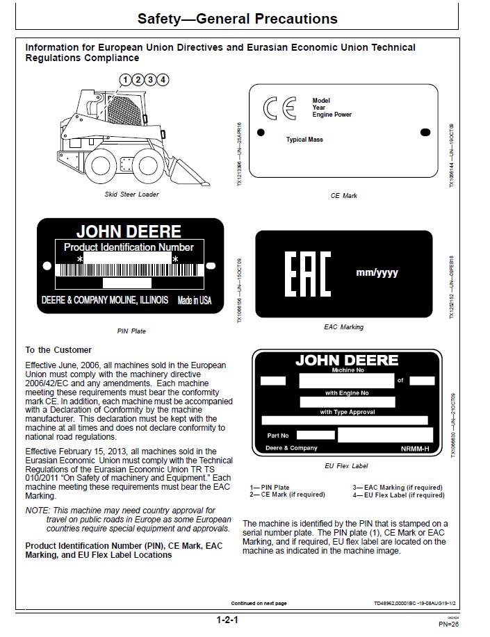 John Deere G Series Track Loader Guide – Complete OMT413080X19 Manual