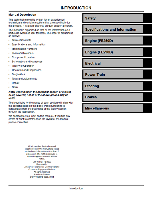John Deere Gator Light Duty CS CX Repair Manual TM2119