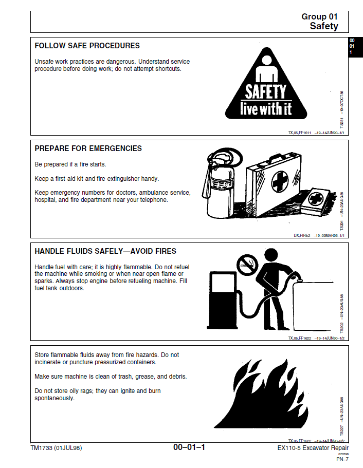 John Deere Hitachi EX110-5 Excavator Technical Repair Manual