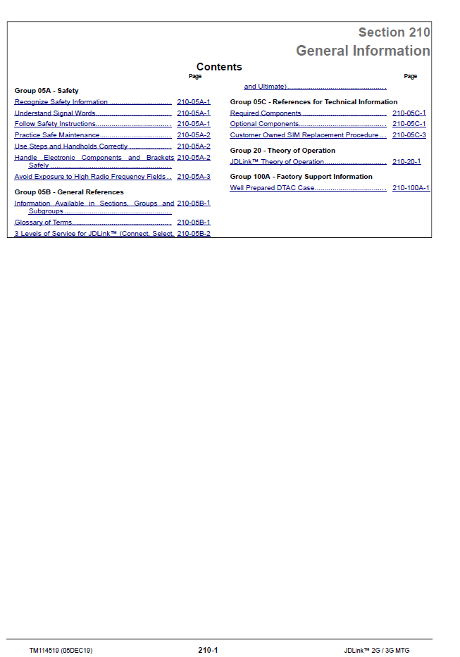 John Deere JDLink 2G/3G MTG Workshop Technical Manual PDF