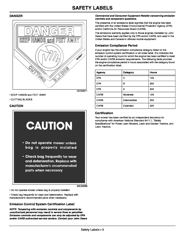 John Deere OMGX23072 MowMentum JS45 User Handbook PDF Manual