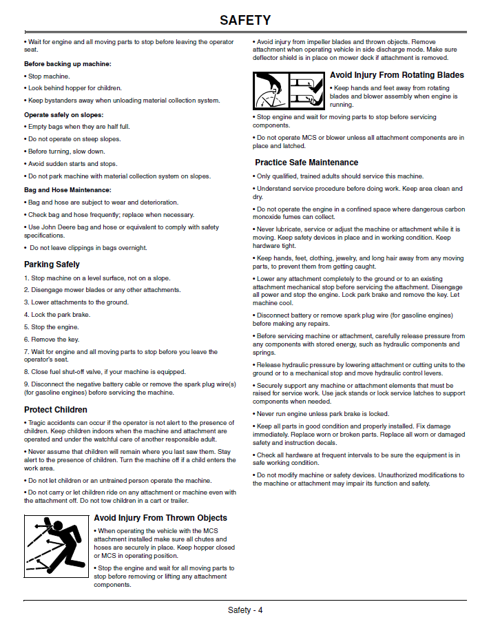 John Deere OMTCU29191 Bagger System: Maintenance & Setup Guide