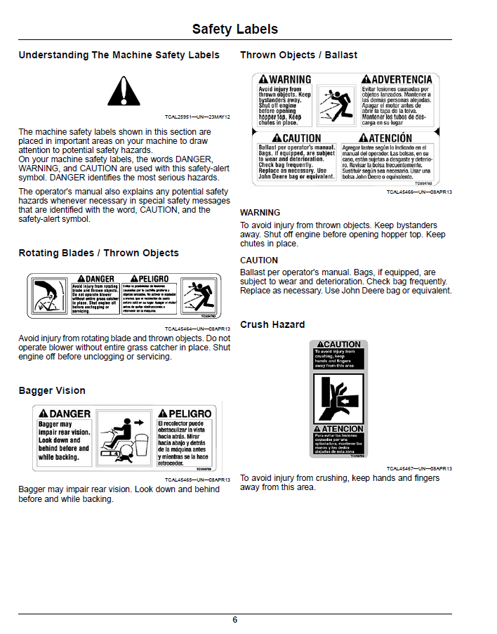 John Deere OMTCU33004 Material Collection System Blower Operator Manual Download