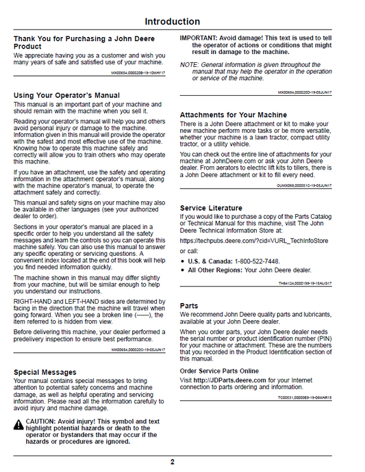 John Deere OMUC18439 Z900E Z900M Z900R Gas ZTrak Operator Manual PDF