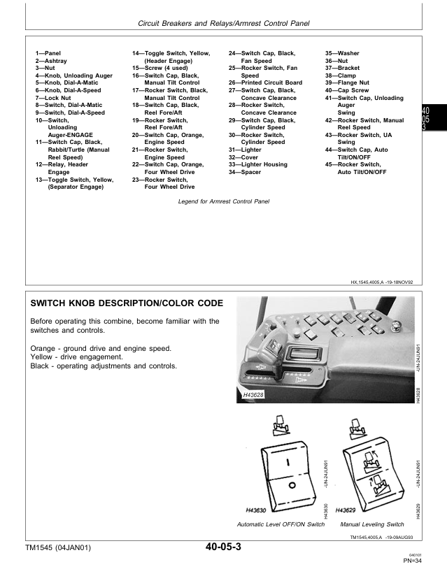 John Deere Sidehill 9500 Combine Workshop Diagnostic Manual