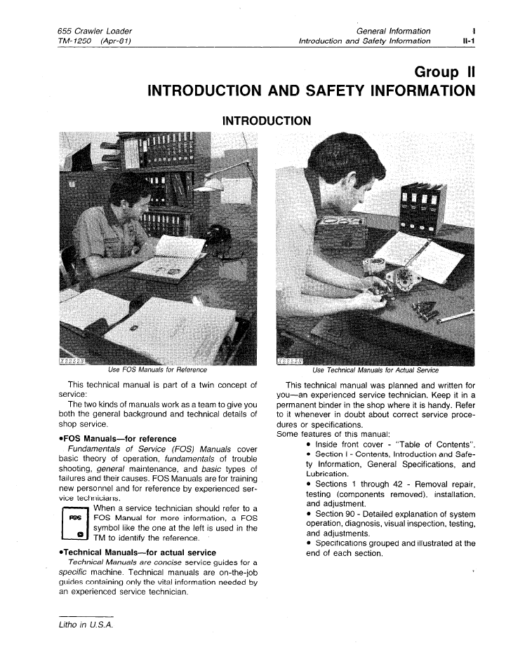 John Deere TM1250 655 Crawler Loader Maintenance & Repair Guide