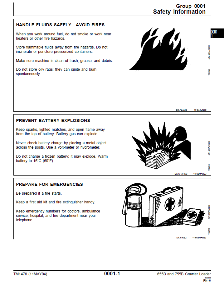 John Deere TM1478 Workshop Manual for 655B-755B Loader Series