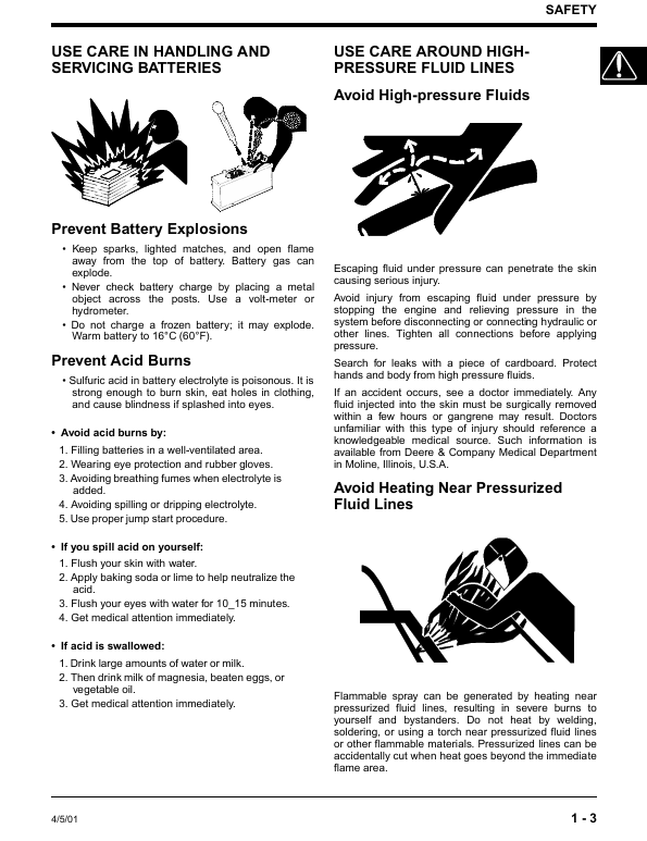 John Deere TM1630 Technical Service Manual for 4100 Tractor