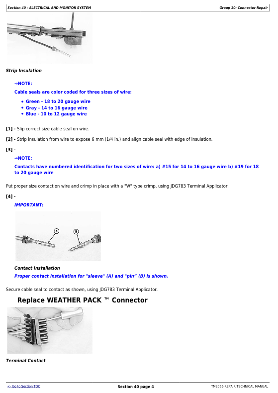 John Deere TM2065 Repair Manual for CCS Seed Metering System 1890-1990