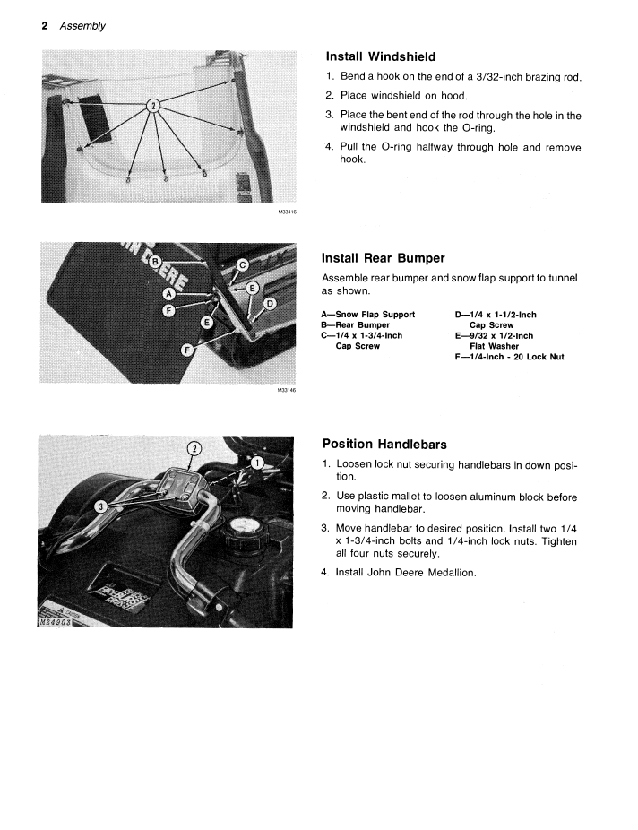John Deere Trailfire LX Snowmobile Service, Operation & Repair Guide OMM69754