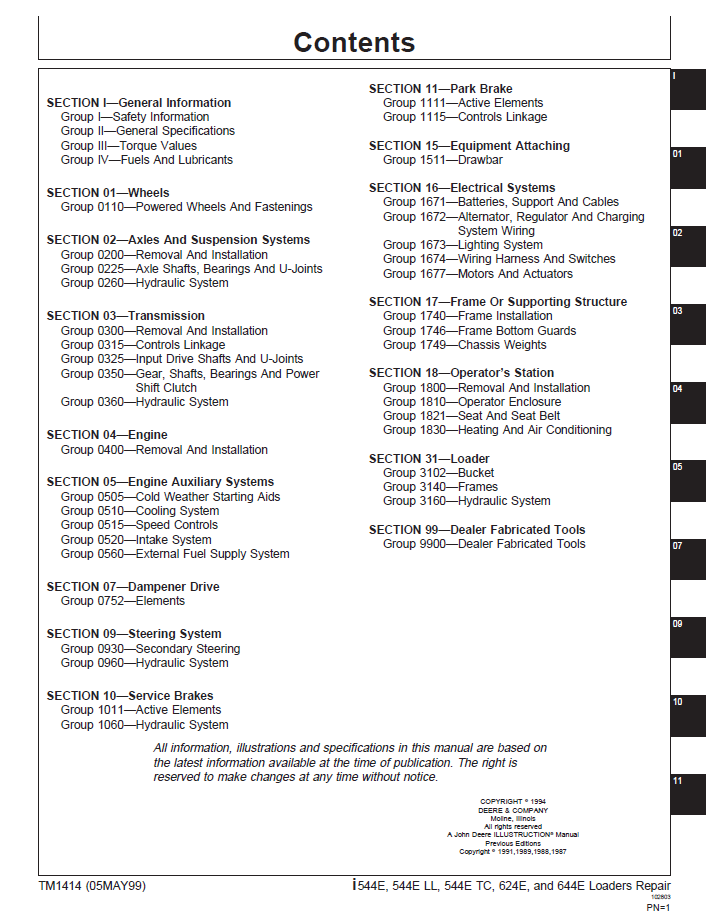John Deere Z225 EZTrak Mower Technical Manual TM1477 Download Guide