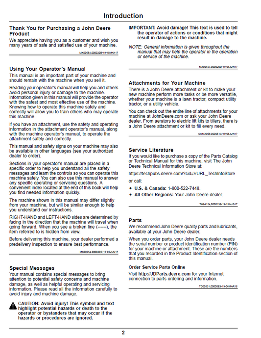 John Deere Z900E Z900M Z900R ZTrak Pro Gas Manual OMUC18427 Download