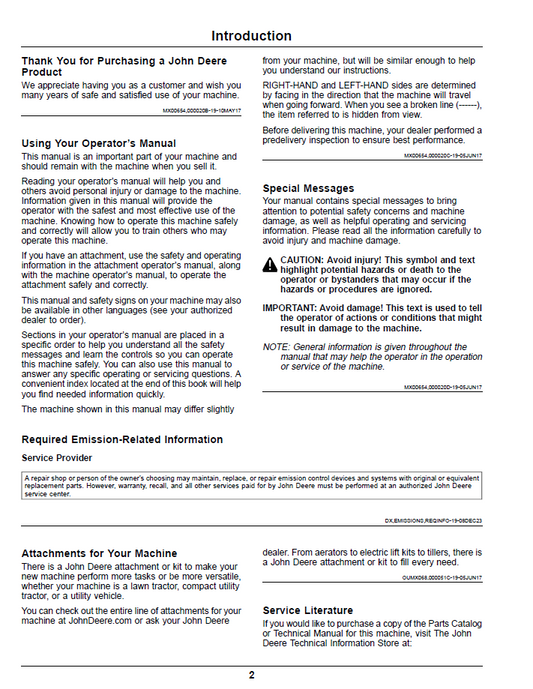 John Deere Z900E Z900M Z900R ZTrak Pro Gas Manual OMUC32807 PDF Guide