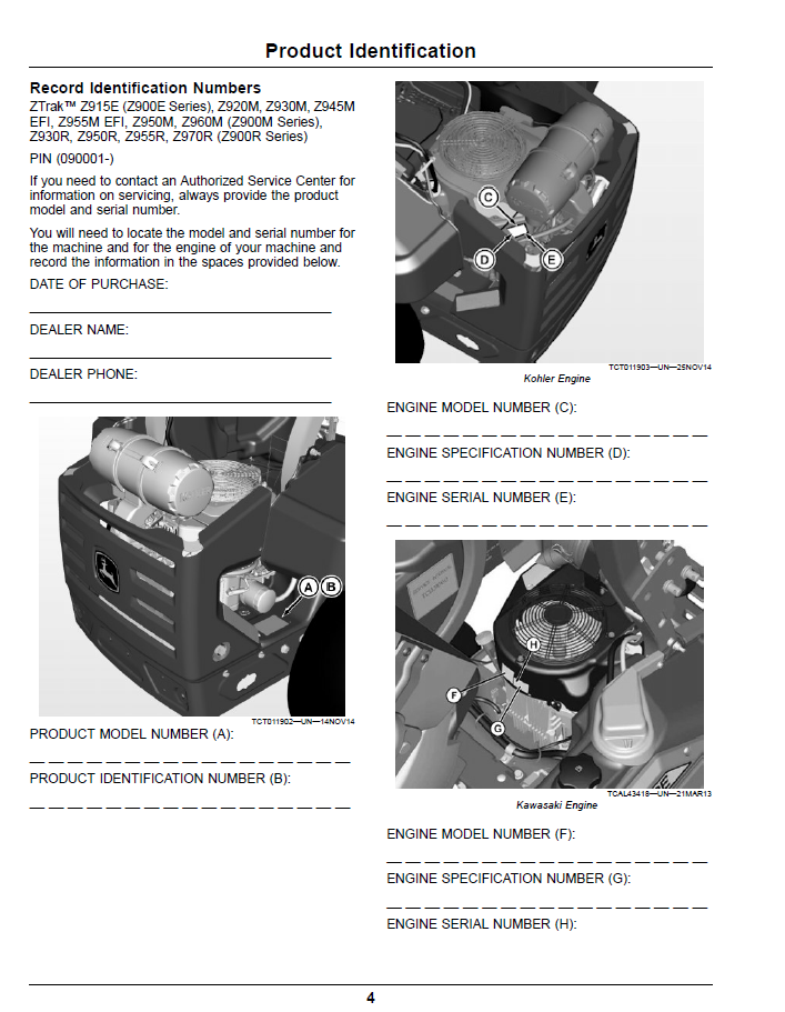 John Deere Z900E Z900M Z900R ZTrak Pro Series Operator Manual OMUC22307E PDF