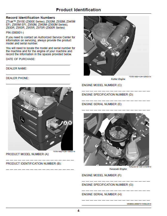 John Deere Z900E Z900M Z900R ZTrak Pro Series Service Manual OMUC18439E