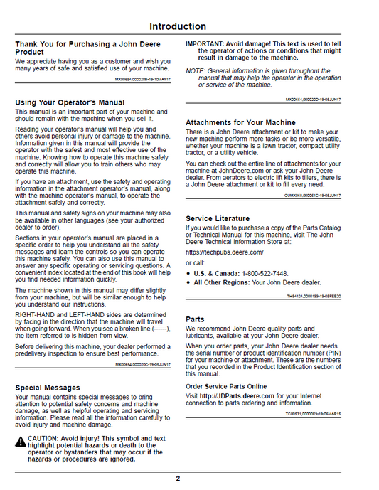 John Deere Z900E Z900M Z900R ZTrak Pro Operator Manual OMUC22307