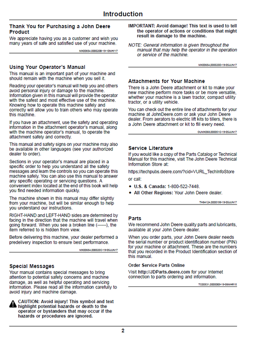 John Deere Z900E Z900M Z900R ZTrak Pro Operator Manual OMUC10539