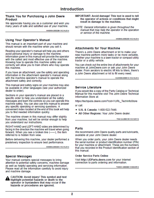 John Deere Z900 Series ZTrak™ Pro Gas Operator Manual OMUC15151