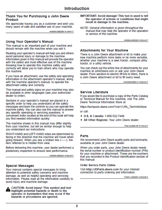John Deere ZTrak Pro Series Gas Mower Manual (OMUC18439E) PDF