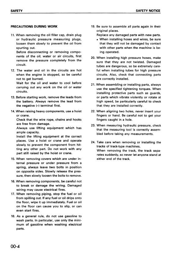 Komatsu 108-2 Series Engine Repair, Specs, and Service Manual
