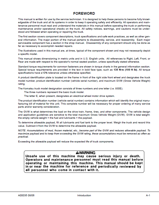 Komatsu 730E Service & Repair Manual CEBM014801 PDF