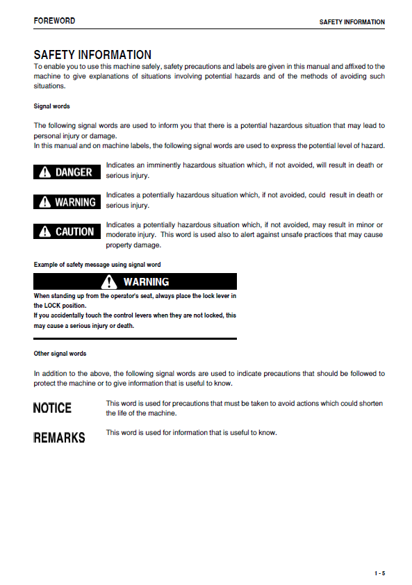Komatsu BR380JG-1 Maintenance Manual SEAM059001T PDF