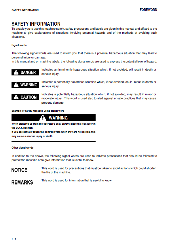 Komatsu D155AX-5 Bulldozer Maintenance & Operator Manual