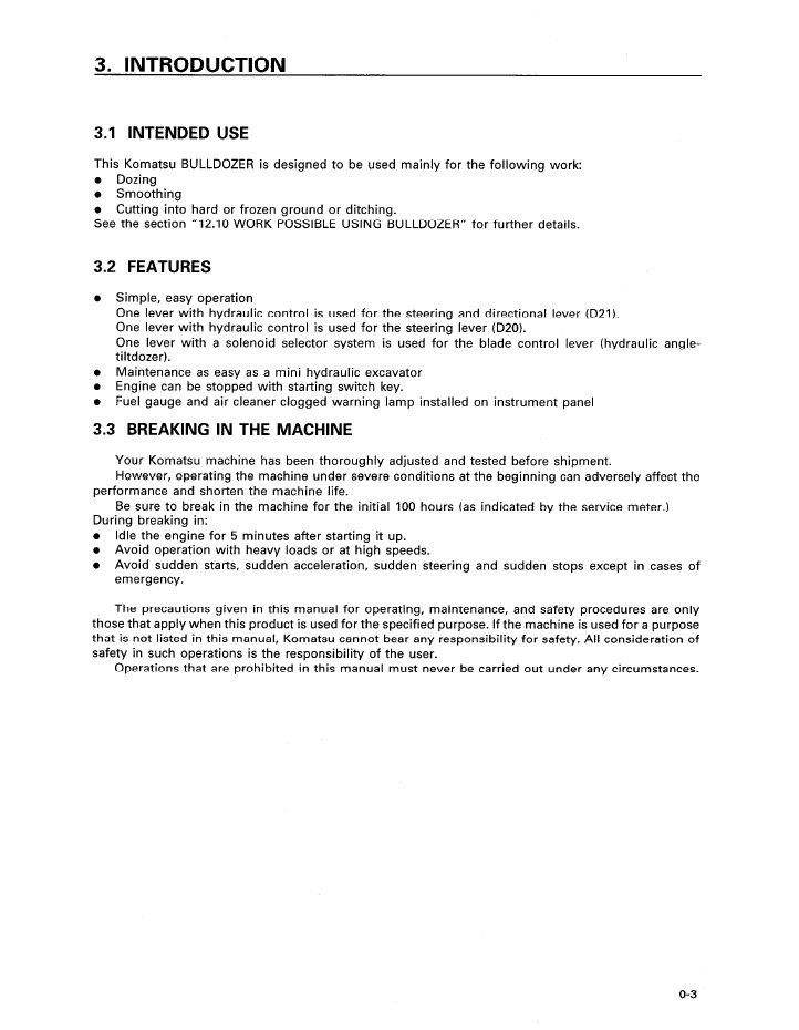 Komatsu D20A-7 D21A-7 Dozer Operation & Servicing Manual (SEAD000905)